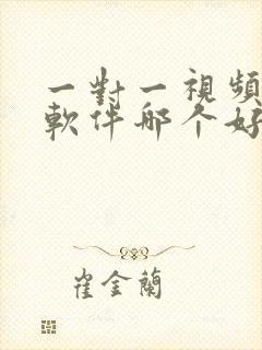 一对一视频聊天软件哪个好用