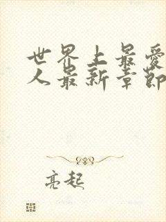 世界上最爱我的人最新章节阅读