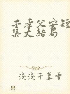 子孝父安短剧全集大结局