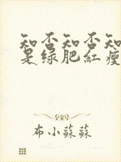 知否知否知否应是绿肥红瘦 原著