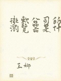 微软公司的网上浏览器是什么