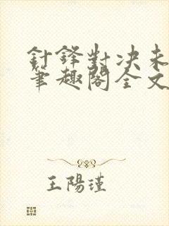 针锋对决未删减笔趣阁全文阅读无弹窗