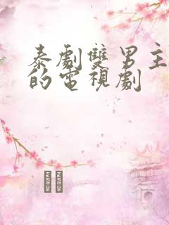 泰剧双男主好看的电视剧