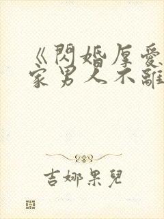 《闪婚厚爱:叶家男人不离婚》