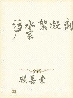 污水絮凝剂生产厂家