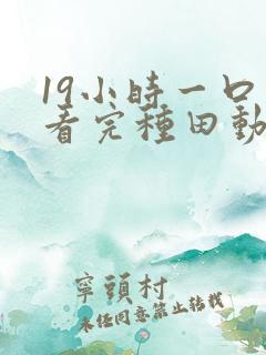 19小时一口气看完种田动画