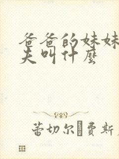 爸爸的妹妹的丈夫叫什么