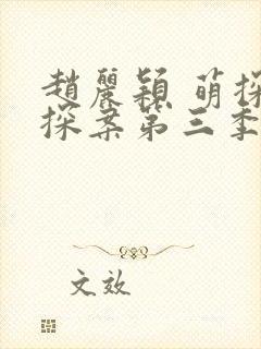 赵丽颖 萌探探探案第三季