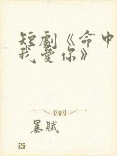 短剧《命中注定我爱你》