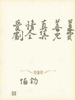 爱情真善美电视剧全集免费