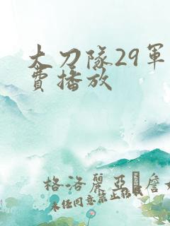 大刀队29军免费播放