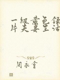 一级黄色录像影片夫妻生活影片