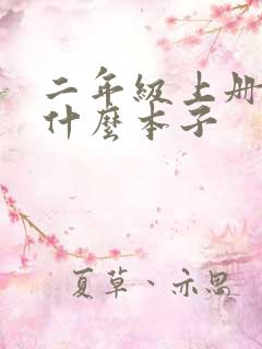 二年级上册需要什么本子