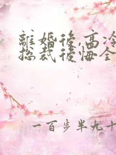 离婚后,高冷女总裁后悔全本