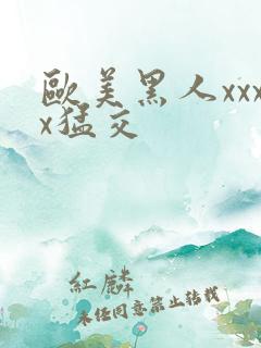 欧美黑人xxxx猛交