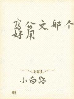 写公文哪个ai好用