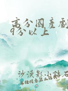 高分国产剧豆瓣9分以上