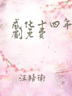 成化十四年电视剧免费