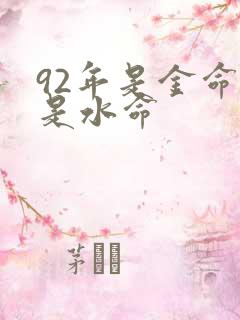 92年是金命还是水命