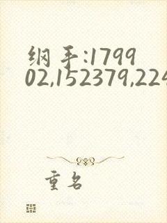 纲手:179902,152379,224503