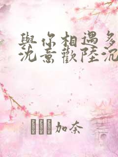 与你相遇多欢喜沈意欢陆沉舟小说