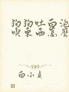 狗狗吐白泡沫不吃东西怎么办