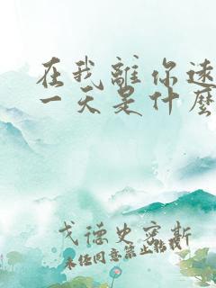 在我离你远去那一天是什么歌的歌词