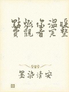 点燃你温暖我免费观看完整版