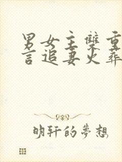 男女主双重生古言追妻火葬场