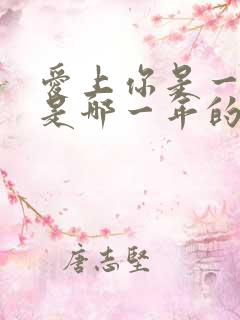 爱上你是一个错是哪一年的歌曲