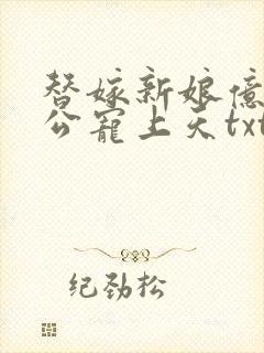 替嫁新娘亿万老公宠上天txt