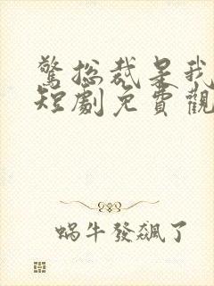 惊总裁是我老公短剧免费观看