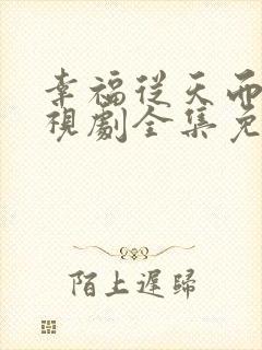 幸福从天而降电视剧全集免费观看