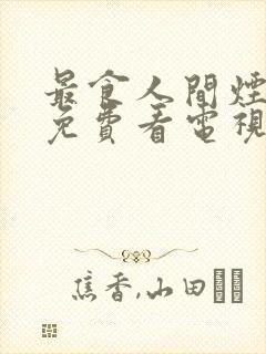 最食人间烟火色免费看电视剧