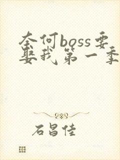 奈何boss要娶我第一季全集免费观看