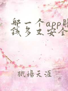 哪一个app赚钱多又安全