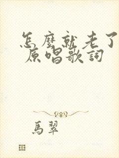 怎么就老了歌曲 原唱歌词