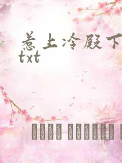 惹上冷殿下小说txt