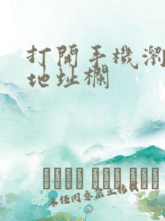 打开手机浏览器地址栏