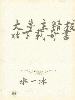 大梦主精校版txt下载奇书网