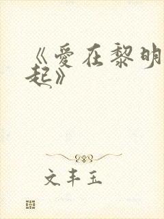 《爱在黎明前升起》