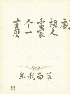 有个电视剧叫什么一家人