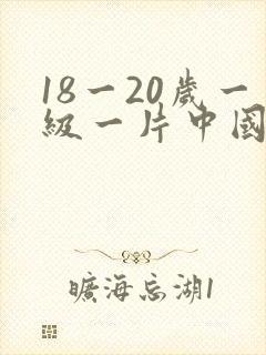 18一20岁一级一片中国