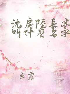 沈戾陆长亭小说叫什么名字