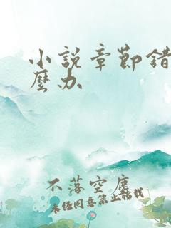 小说章节错乱怎么办