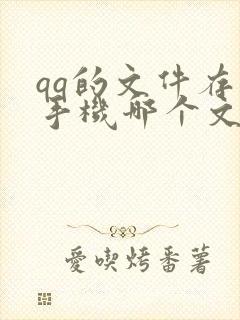 qq的文件存在手机哪个文件夹里