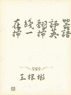 在线翻译器拍照扫一扫英语软件