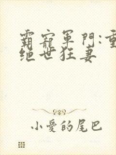 霸宠军门:重生绝世狂妻