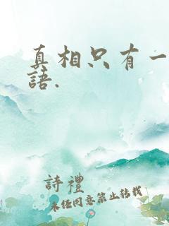 真相只有一个日语.