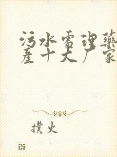 污水处理药剂生产十大厂家